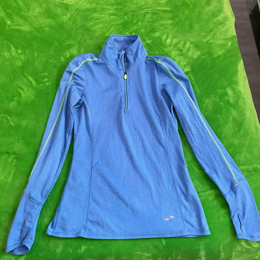 Brooks Blue Equilibrium Technology Pullover Sweater Size XS